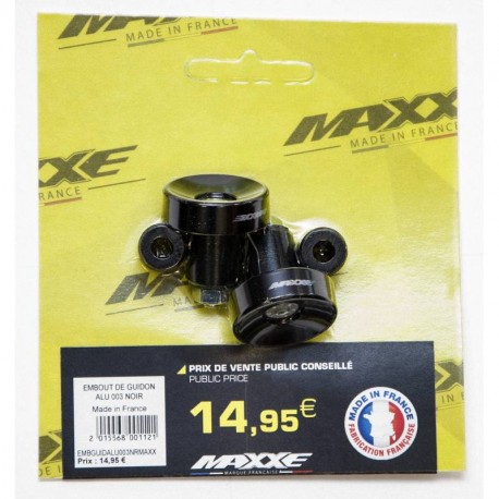 EMBOUT DE GUIDON ALU 003 MAXXE NOIR MADE IN FRANC