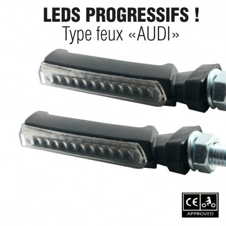 CLIGNOTANTS LED CE PROGRESSIF MAXXE NOIR TRANSP